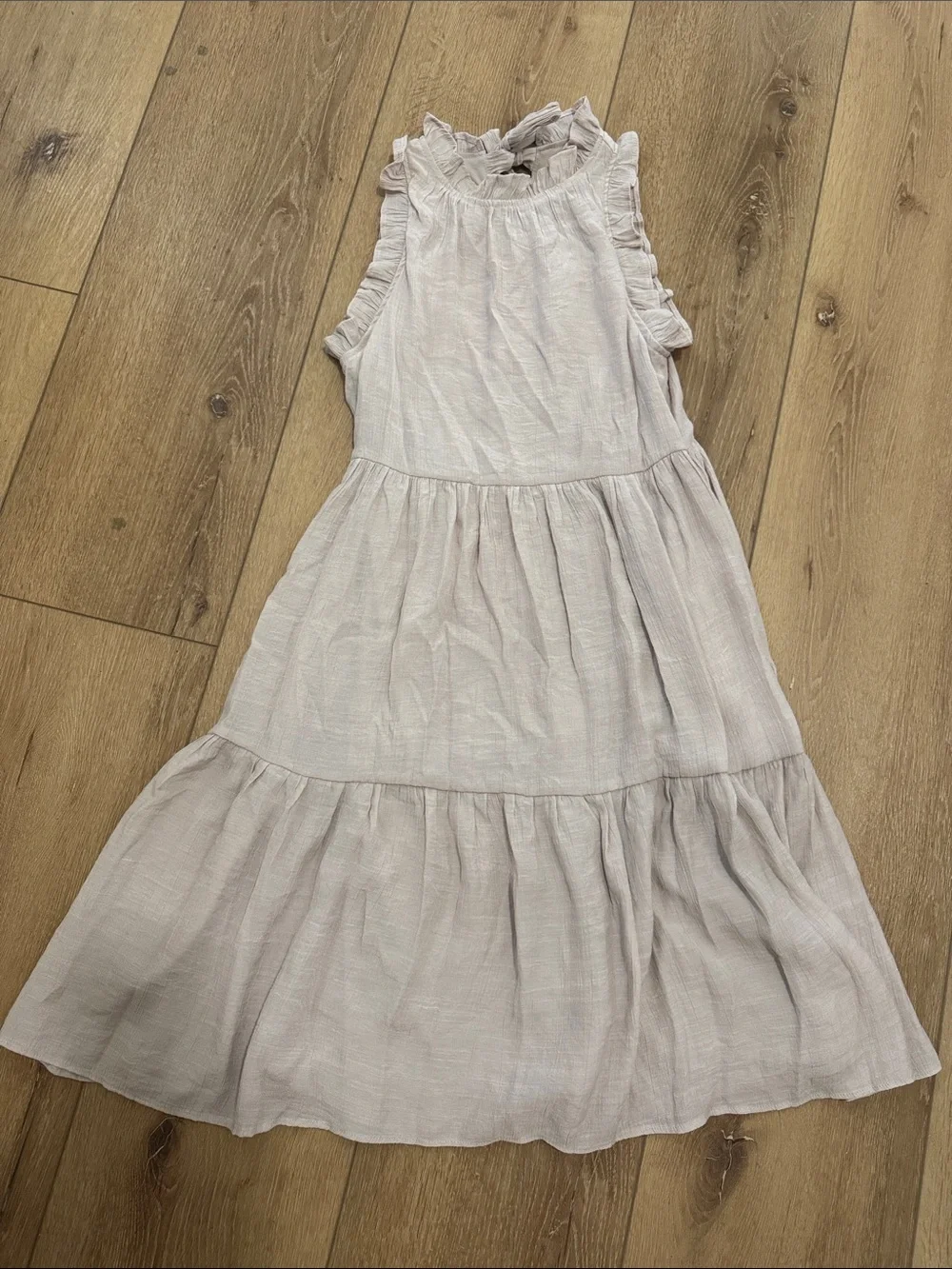 Womans Light Blush Ruffle Tiered Casual Dress